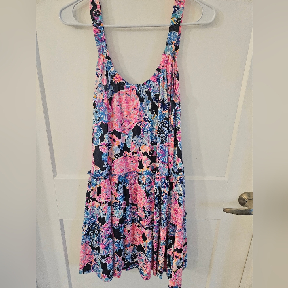 Floral Dress in Pink and Blue